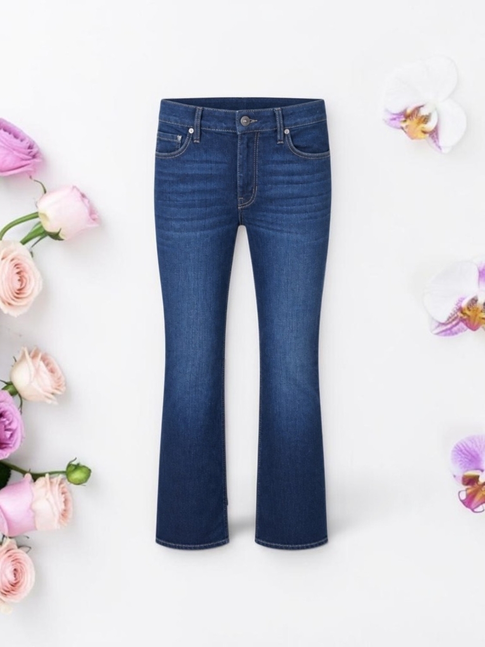 Shyanne Womens Aria Mid Rise Bootcut Black Denim Jeans 27W x 34L